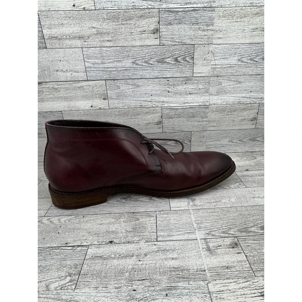 Moretti Black Label Mens‎ Glen Burgundy Leather Chukka Boots B5800M Size 13 D